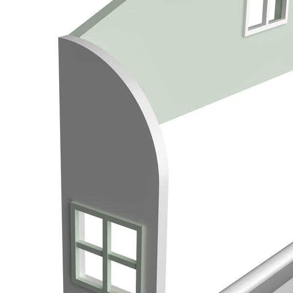 Półka dziecięca Vipsali 106x60x12 cm miętowa zieleń/biała [en.casa]