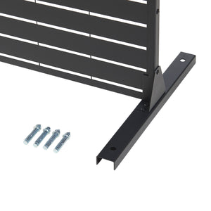 Wewnętrzna ścianka działowa Trolu stal 200x100x50 cm czarna [casa.pro]