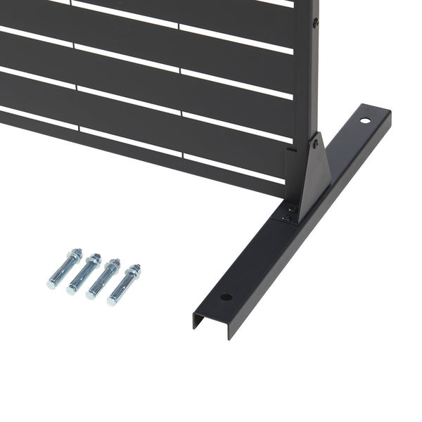 Wewnętrzna ścianka działowa Trolu stal 200x100x50 cm czarna [casa.pro]