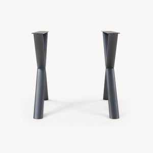 Stelaż stołu Klixjö zestaw 2 szt. stal 72x70x10 cm czarny [en.casa]