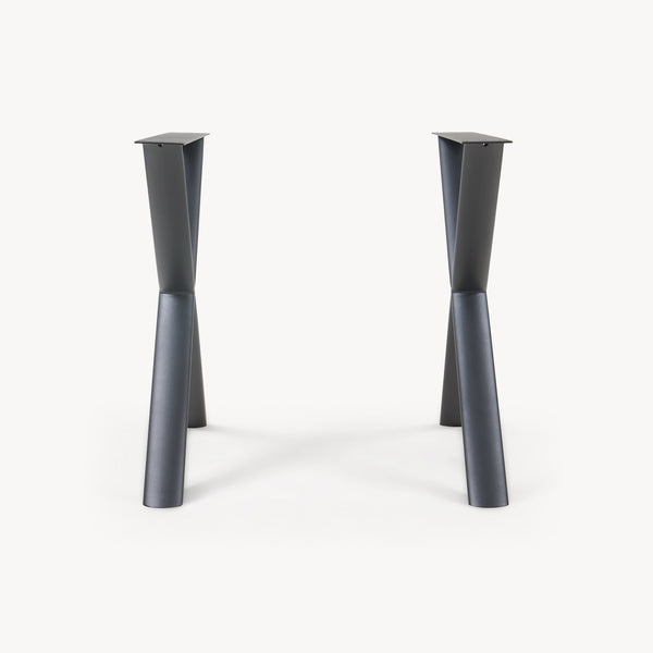 Stelaż stołu Klixjö zestaw 2 szt. stal 72x70x10 cm czarny [en.casa]