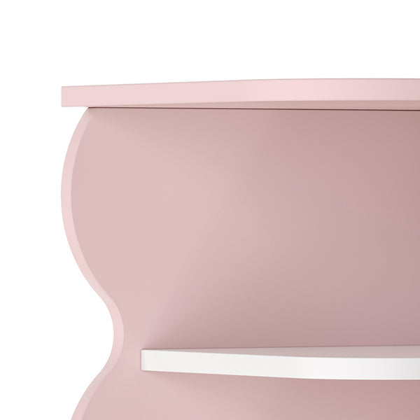 Półka narożna dla dzieci Vestnes 108x27x27 cm Cotton Candy/Biała [en.casa]