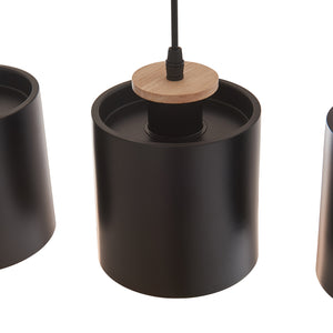 Lampa wisząca Posdand 130x90x14 cm drewno/czarny [lux.pro]