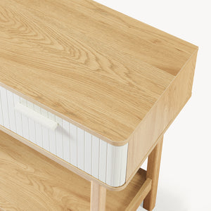 Konsolentisch Ferrersp z 2 szufladami 100x40x80 cm dąb/sandfarben [en.casa]