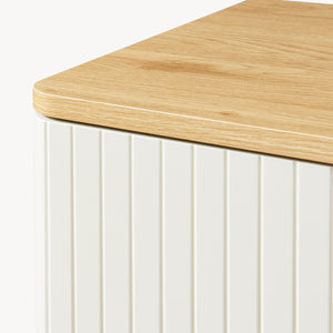 Kredens Ferrersp z 2 drzwiczkami 80x80x40 cm dąb/kolory piasku [en.casa]