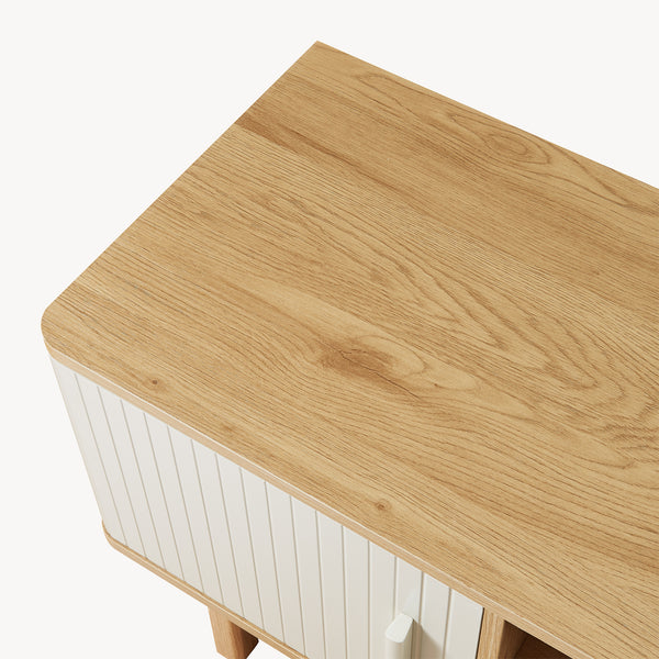 Szafka RTV Ferrersp z 2 drzwiami 140x40x45 cm dąb/sand [en.casa]