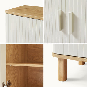 Szafka pod umywalkę Ferrersp 80x60x35 cm dąb optyka/piaskowy [en.casa]