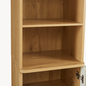 Szafka wysoka Ferrersp 160x42x35 cm dąb/kolory piaskowe [en.casa]