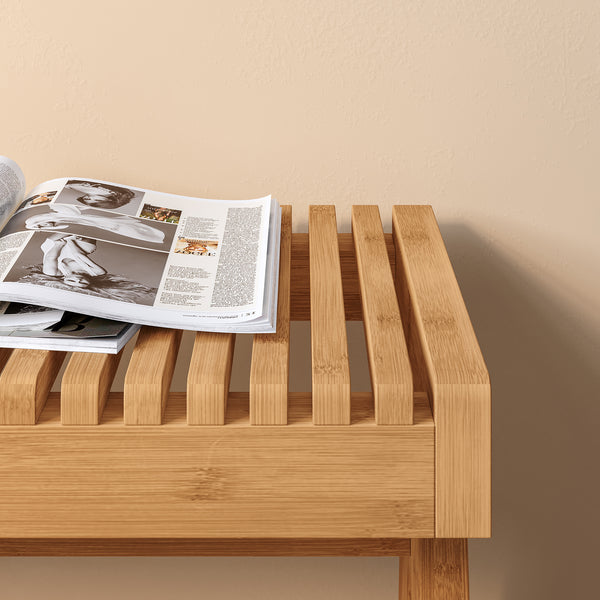 Ławka Lasdarvoo 120x35x45 cm bambus naturalny [en.casa]