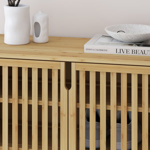 Szafka na buty Sirgerg 91x72x35 cm bambus naturalny [en.casa]