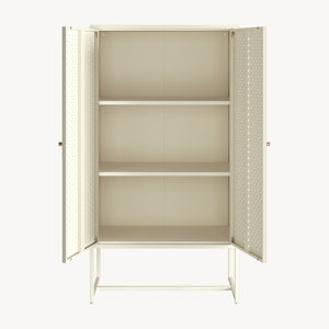 Highboard Viitasaari 150x80x40 cm stal kremowobiały [en.casa]