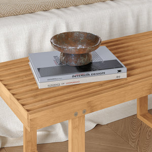 Ławka Aarela 91x41x38 cm bambus [en.casa]