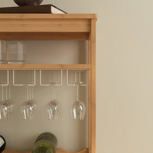 Regał na wino Fillby 100x47x29 cm bambus naturalny [en.casa]