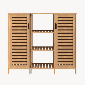 Szafka boczna Hakseri 2-częściowa 87x99x33 cm bambus naturalny [en.casa]
