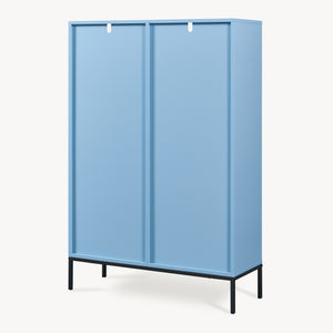 Regał na książki Colwyn 120x80x30 cm Niebieski [en.casa]