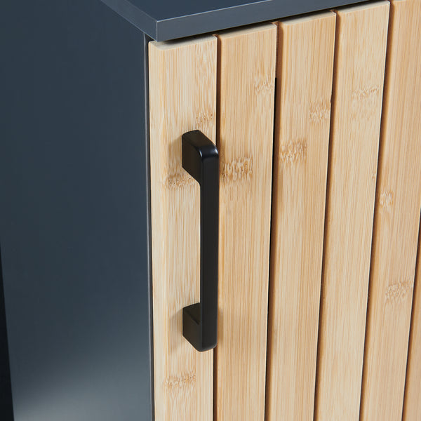 Szafka łazienkowa Svanes 90x30x30 cm Ciemnoszary/Naturalny [en.casa]