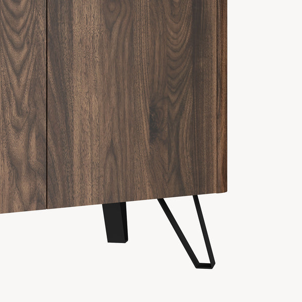 Szafka RTV Trorlon 160x40x55 cm w optyce orzecha/trawertynu [en.casa]