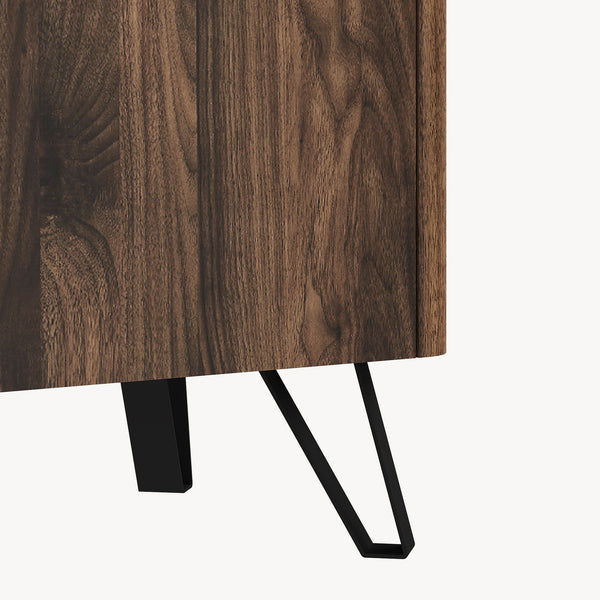 Komoda Trorlon 83x80x40 cm w optyce orzecha/trawertynu [en.casa]
