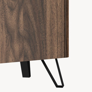 Sideboard Trorlon 160x40x83 cm orzech włoski/trawertyn [en.casa]