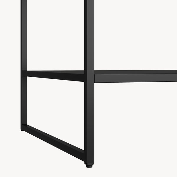 Stolik boczny Salsnes 53x51x51 cm z półką Stal Czarny [en.casa]