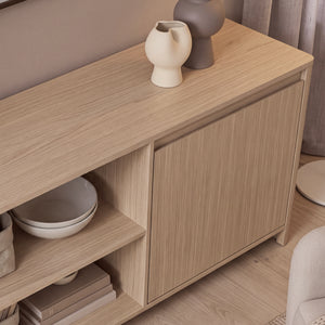 Szafka RTV Takranmaa 150x40x50 cm dąb dekor [en.casa]