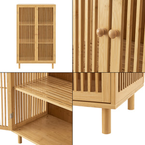 Bambusowa szafka boczna Grong [en.casa]