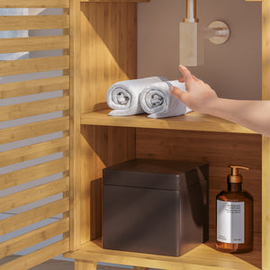 Szafka podumywalkowa Iveland 60x40x30cm bambus [en.casa]