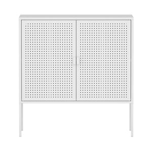 Kredens Castelli 82,5 x 80 x 40 cm stal biały [en.casa]
