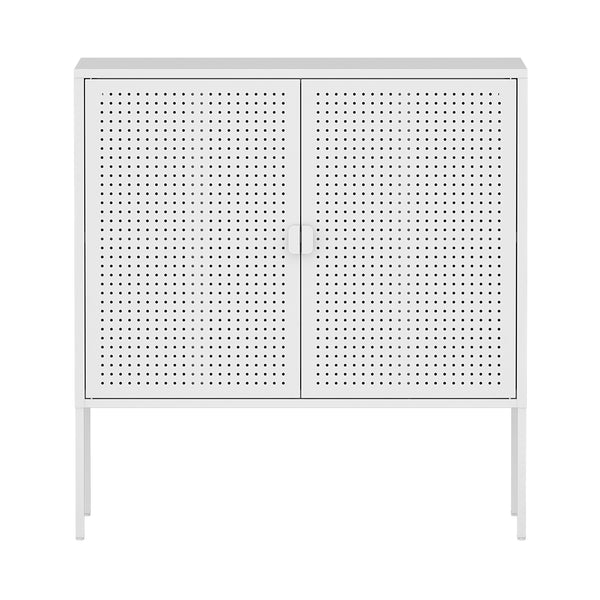 Kredens Castelli 82,5 x 80 x 40 cm stal biały [en.casa]