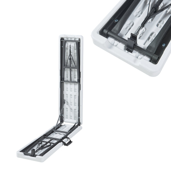 Zestaw ławka składana Ljusnarsberg 2-częściowy Biały [en.casa]