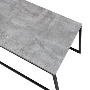 Stolik kawowy Hyllestad zestaw 2 sztuk czarny/betonowy [en.casa]