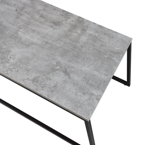 Stolik kawowy Hyllestad zestaw 2 sztuk czarny/betonowy [en.casa]