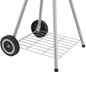 Apricena grill okrągły 80x49x47cm czarny [casa.pro]