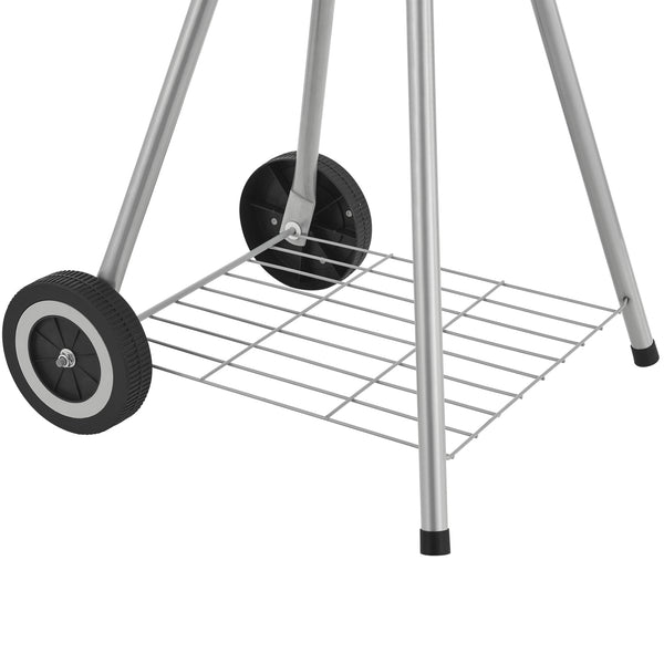 Apricena grill okrągły 80x49x47cm czarny [casa.pro]