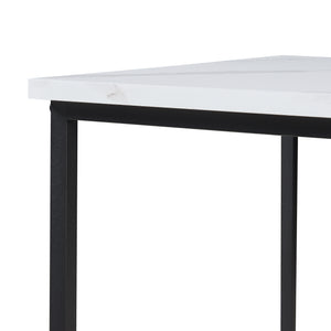 3-częściowy marmurowy stolik kawowy Trollhättan, biały [en.casa]