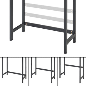 Szafka toaletowa Tervola 172x63x27 cm czarna/bambus [en.casa]