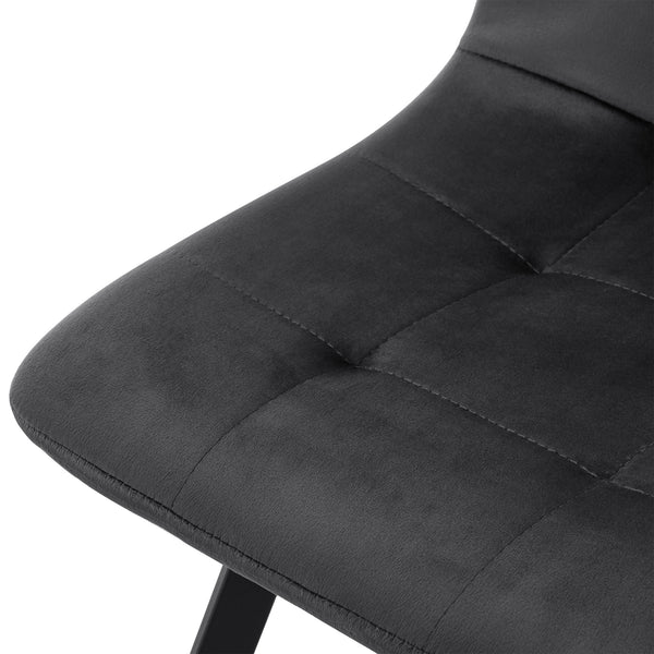 Krzesło do jadalni Lexnitz zestaw 4 kanciastych nóg ciemnoszare [en.casa]