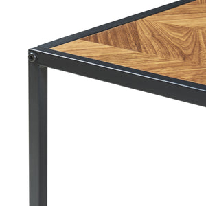 2-częściowy stolik kawowy Kurghore, czarny/dębowy, ciemny [en.casa]