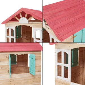 Domek do zabawy dla dzieci Lulä 130x115x101 cm drewno [casa.pro]