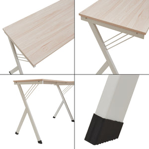 Biurko Tarielarg ze stojakiem na komputer w kształcie litery L 158x120x75 cm dąb [en.casa]