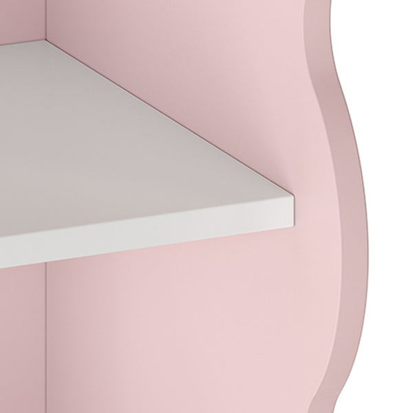 Półka narożna dla dzieci Vestnes 108x27x27 cm Cotton Candy/Biała [en.casa]