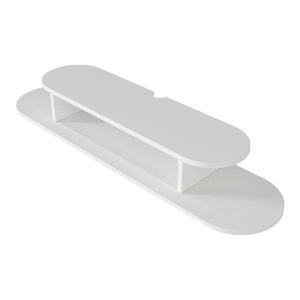 Wisząca półka TV Targema 120x30x16 cm Biała [en.casa]