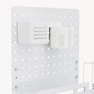 Organizer na biurko Sauda 50x50 cm stalowy biały [en.casa]