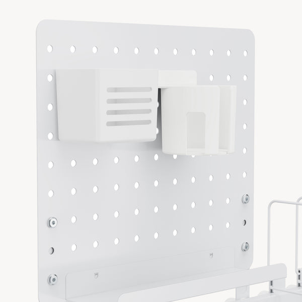 Organizer na biurko Sauda 50x50 cm stalowy biały [en.casa]