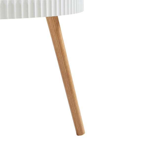 Stolik kawowy Bongard Ø60x45 cm biały [en.casa]