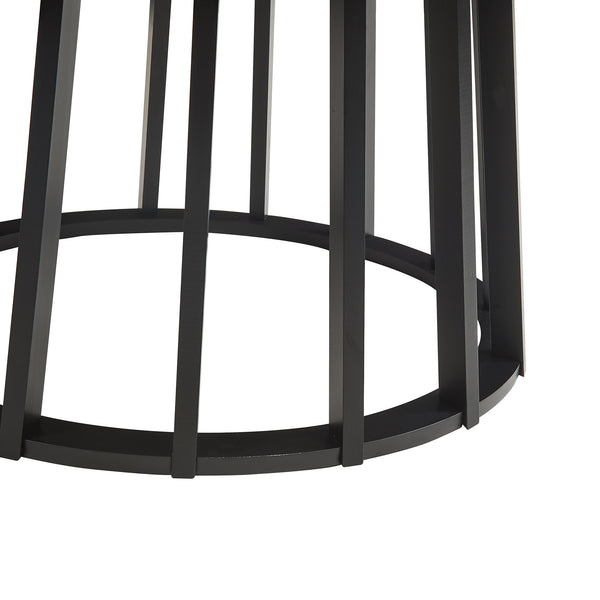 Stolik kawowy Buzzard Ø90x45 cm czarny/betonowy [en.casa]