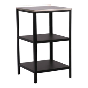 Zestaw zewnętrzny Bolognano z półką stojącą i wózkiem do serwowania czarny, matowy [casa.pro]