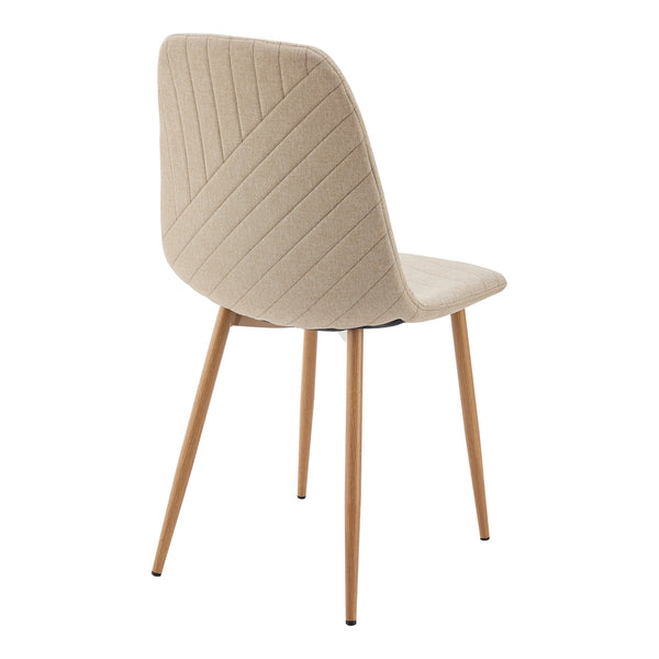 Zestaw jadalniany Lindesberg 5-cz. okrągły blat szary/jasnobrązowy [en.casa]