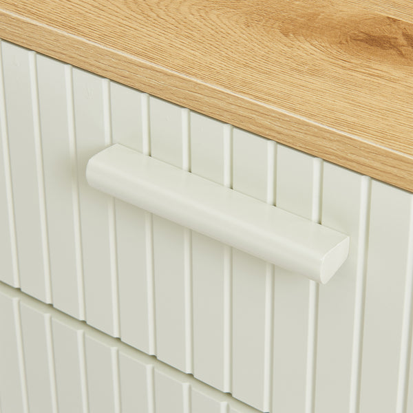 Szafka łazienkowa Ferrersp 80x40x35 cm, optyka dębu/kolor piaskowy [en.casa]