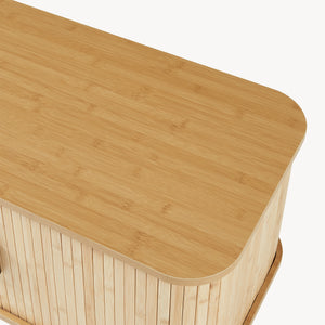 Szafka na buty z poduszką do siedzenia Tvedestrand 50x80x40 cm bambus/beżowy [en.casa]